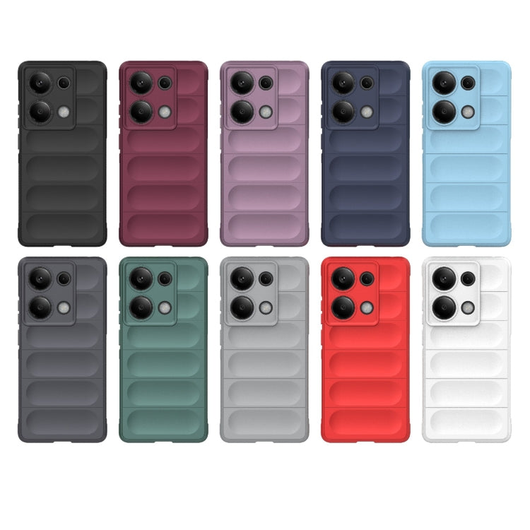 For Xiaomi Redmi Note 13 Pro 4G Global Magic Shield TPU + Flannel Phone Case(Wine Red) - Note 13 Pro Cases by PMC TechLife | Online Shopping South Africa | PMC TechLife | Buy Now Pay Later Mobicred