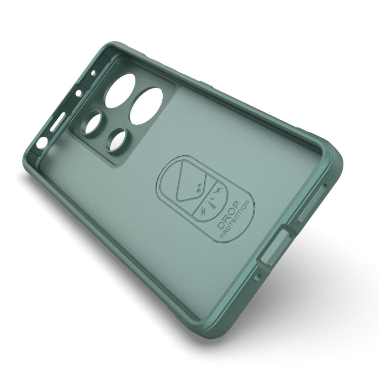 For Xiaomi Redmi Note 13 Pro 4G Global Magic Shield TPU + Flannel Phone Case(White) - Note 13 Pro Cases by PMC TechLife | Online Shopping South Africa | PMC TechLife | Buy Now Pay Later Mobicred