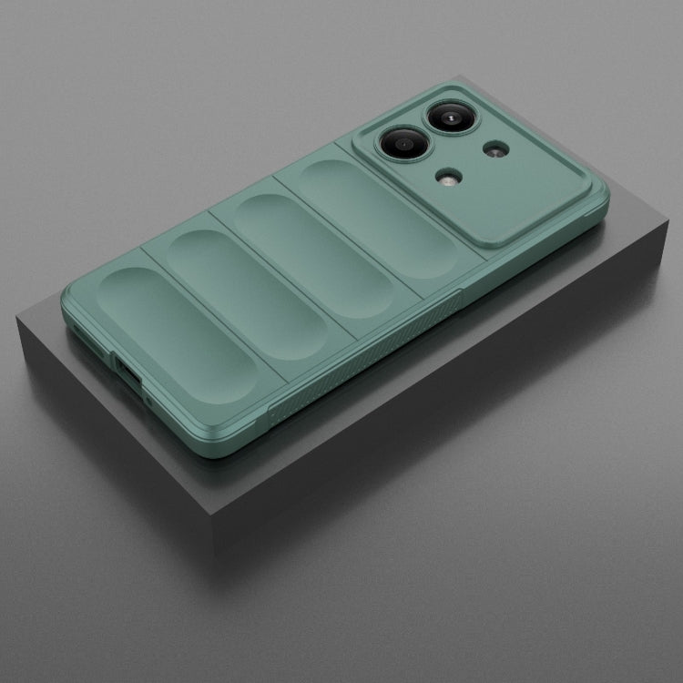 For Xiaomi Redmi Note 13R Pro 5G Magic Shield TPU + Flannel Phone Case(Dark Green) - Xiaomi Cases by PMC TechLife | Online Shopping South Africa | PMC TechLife | Buy Now Pay Later Mobicred