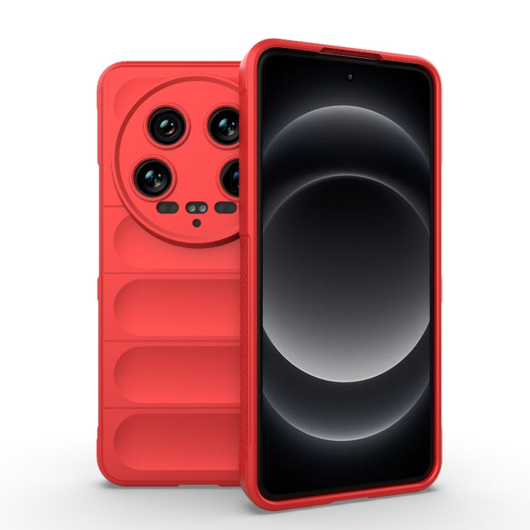 For Xiaomi 14 Ultra Magic Shield TPU + Flannel Phone Case(Red) - 14 Ultra Cases by PMC TechLife | Online Shopping South Africa | PMC TechLife | Buy Now Pay Later Mobicred