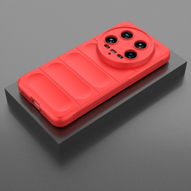 For Xiaomi 14 Ultra Magic Shield TPU + Flannel Phone Case(Red) - 14 Ultra Cases by PMC TechLife | Online Shopping South Africa | PMC TechLife | Buy Now Pay Later Mobicred