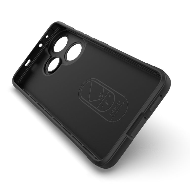 For Xiaomi Redmi Turbo 3 5G Magic Shield TPU + Flannel Phone Case(Dark Green) - Xiaomi Cases by PMC TechLife | Online Shopping South Africa | PMC TechLife | Buy Now Pay Later Mobicred