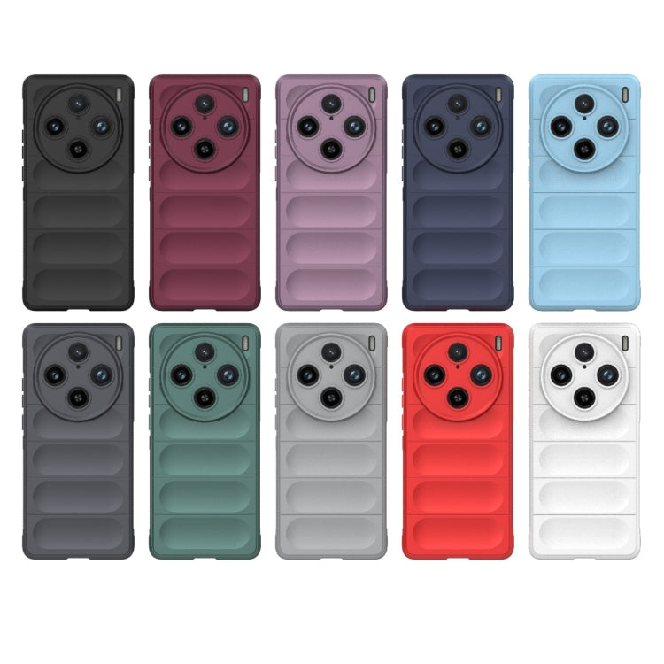 For vivo X100 Pro 5G Magic Shield TPU + Flannel Phone Case(Dark Grey) - X100 Pro Cases by PMC TechLife | Online Shopping South Africa | PMC TechLife