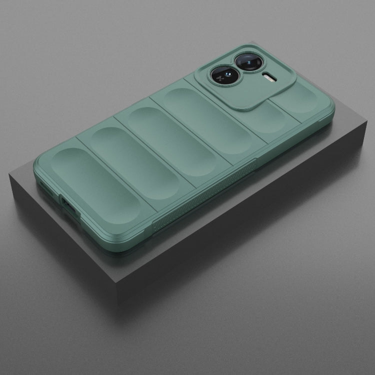 For vivo iQOO Z9 5G Magic Shield TPU + Flannel Phone Case(Dark Green) - vivo Cases by PMC TechLife | Online Shopping South Africa | PMC TechLife