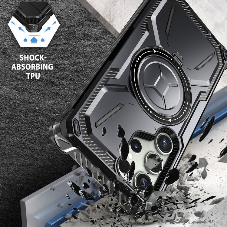 For Samsung Galaxy S24 Ultra 5G Armor Series Holder Phone Case(Blue) - Galaxy S24 Ultra 5G Cases by PMC TechLife | Online Shopping South Africa | PMC TechLife