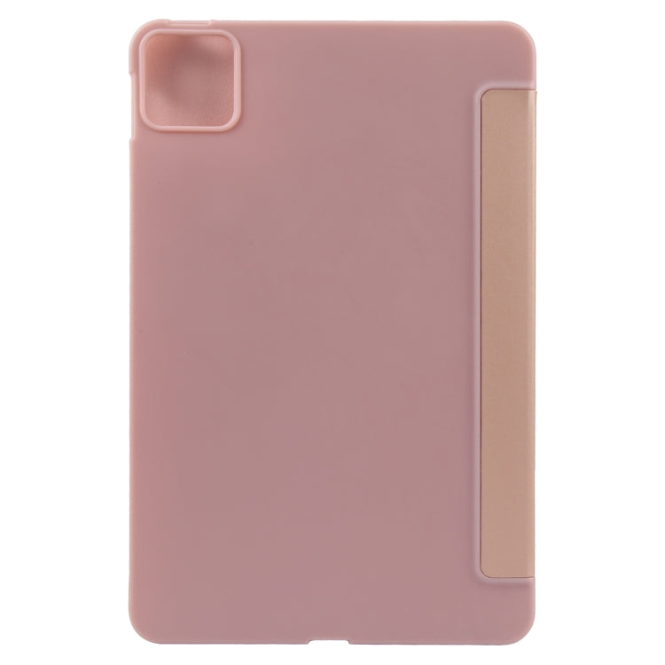 For Xiaomi Pad 6 Max 14 Three-fold Holder Flip Tablet Leather Case(Rose Gold) - free shipping - PMC TechLife - Order now!