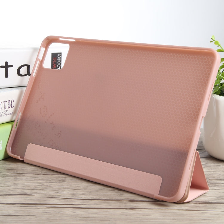 For Xiaomi Pad 6 Max 14 Three-fold Holder Flip Tablet Leather Case(Rose Gold) - free shipping - PMC TechLife - Order now!
