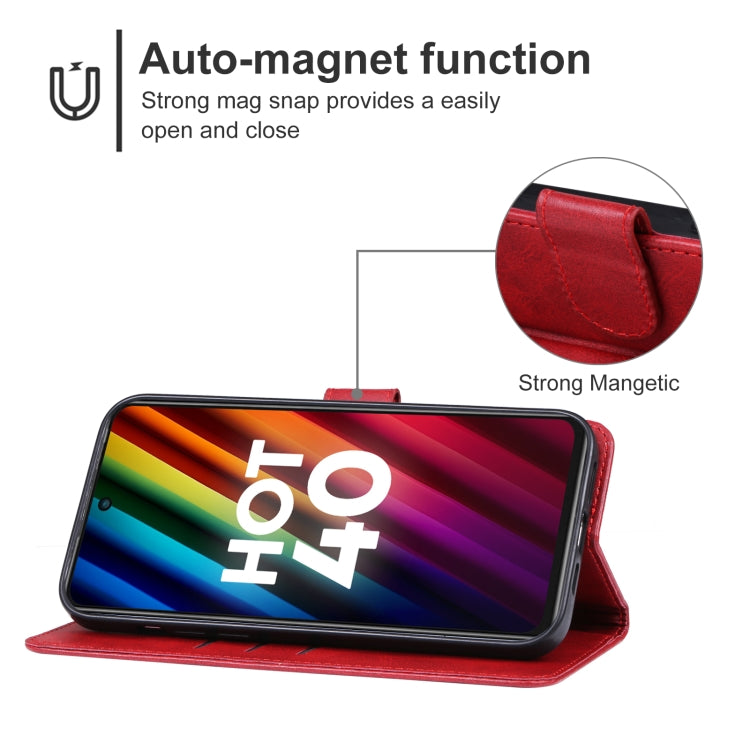 For Infinix Hot 40 Leather Phone Case(Red) - Infinix Cases by PMC TechLife | Online Shopping South Africa | PMC TechLife | Buy Now Pay Later Mobicred