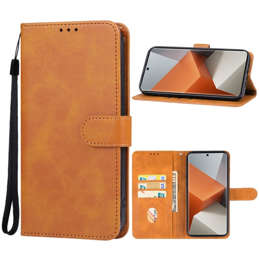 For Xiaomi Redmi Note 13 Pro+ Leather Phone Case(Brown) - Xiaomi Cases by PMC Jewellery | Online Shopping South Africa | PMC Jewellery | Buy Now Pay Later Mobicred