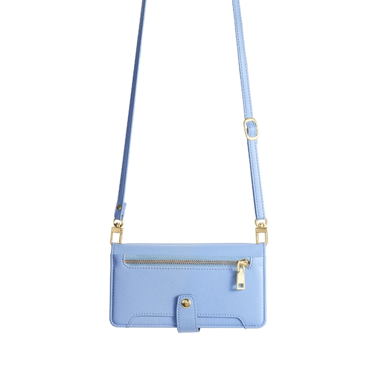For Nokia C110 4G Lite Sheep Texture Cross-body Zipper Wallet Leather Phone Case(Blue) - Nokia Cases by PMC TechLife | Online Shopping South Africa | PMC TechLife | Buy Now Pay Later Mobicred