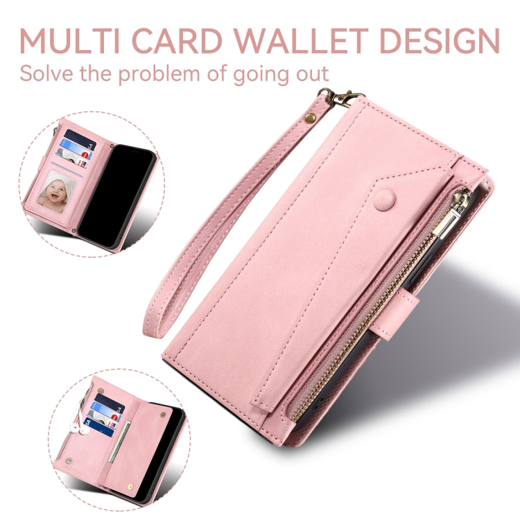For Google Pixel 8 Pro ESEBLE Retro Frosted RFID Flip Leather Phone Case(Rose Gold) - Google Cases by ESEBLE | Online Shopping South Africa | PMC TechLife | Buy Now Pay Later Mobicred