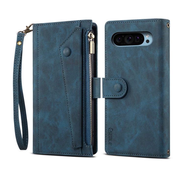For Google Pixel 9 / 9 Pro ESEBLE Retro Frosted RFID Flip Leather Phone Case(Dark Green) - free shipping - PMC Jewellery - Order now!