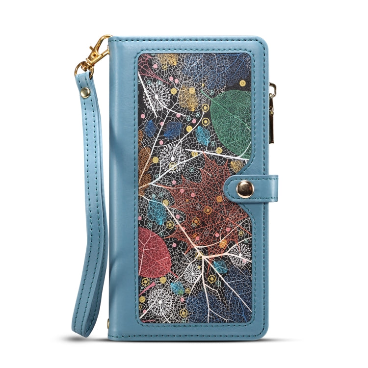 For Google Pixel 7a ESEBLE Star Series Lanyard Zipper Wallet RFID Leather Case(Blue) - Google Cases by ESEBLE | Online Shopping South Africa | PMC TechLife | Buy Now Pay Later Mobicred