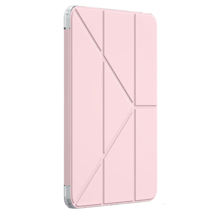 For iPad Air 13 2024 Mutural Deformation Stand Smart Leather Tablet Case(Pink) - iPad Air 13 2024 Cases by Mutural | Online Shopping South Africa | PMC Jewellery | Buy Now Pay Later Mobicred