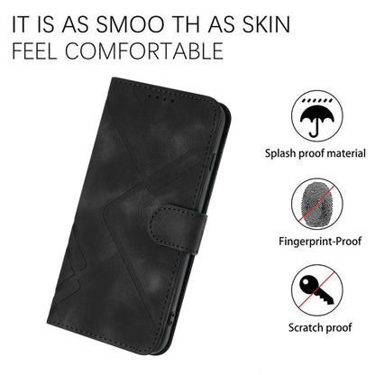 For Xiaomi Redmi K70 Line Pattern Skin Feel Leather Phone Case(Black) - K70 Cases by PMC Jewellery | Online Shopping South Africa | PMC Jewellery | Buy Now Pay Later Mobicred