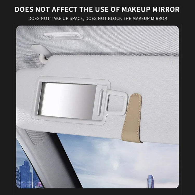 Car Sun Visor Glasses Holder Multifunctional Card Clip Storage Rack(Creamy Yellow) - Sunglasses & Glasses Clips by PMC TechLife | Online Shopping South Africa | PMC TechLife | Buy Now Pay Later Mobicred