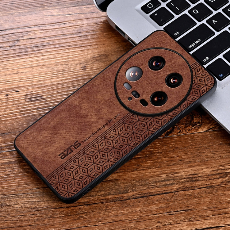 For Xiaomi 14 Ultra AZNS 3D Embossed Skin Feel Phone Case(Brown) - Xiaomi Cases by AZNS | Online Shopping South Africa | PMC TechLife