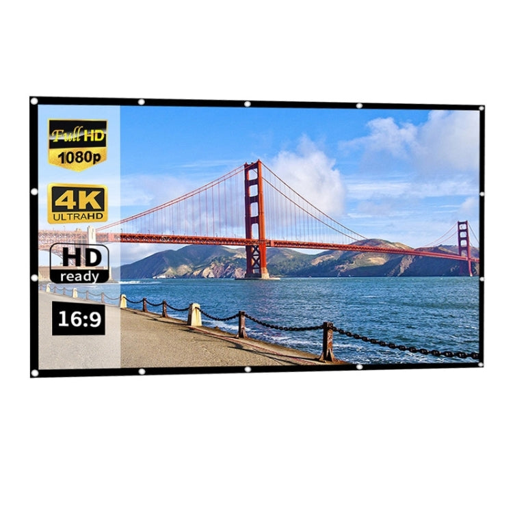 Simple Folding Thin Polyester Projector Film Curtain, Size:180 inch 16:9 - Film Curtains by PMC TechLife | Online Shopping South Africa | PMC TechLife | Buy Now Pay Later Mobicred