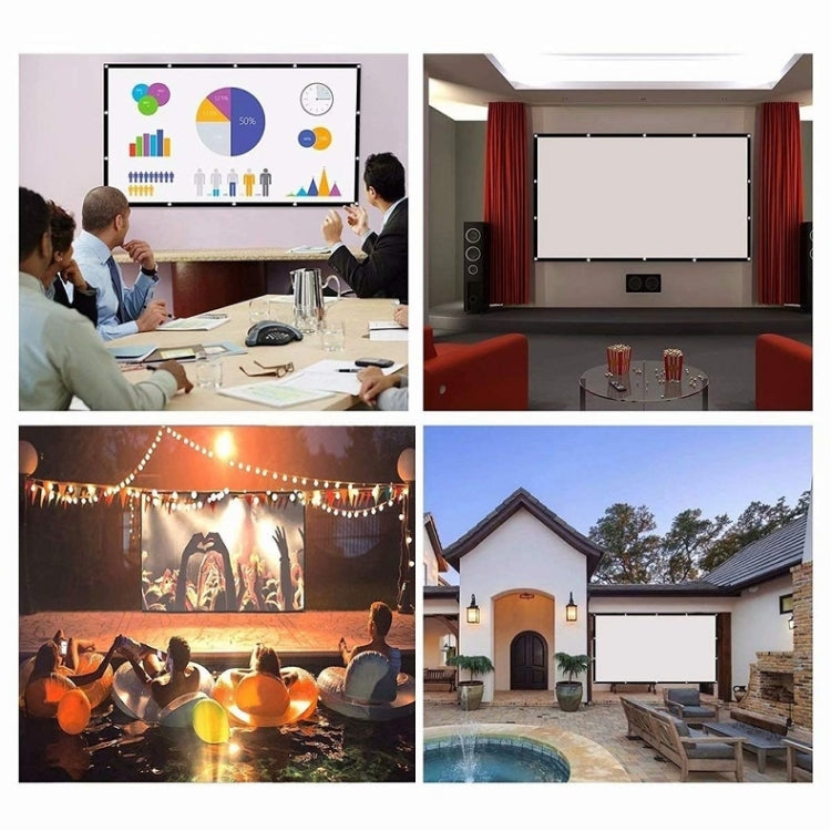 Simple Folding Thin Polyester Projector Film Curtain, Size:180 inch 16:9 - Film Curtains by PMC TechLife | Online Shopping South Africa | PMC TechLife | Buy Now Pay Later Mobicred