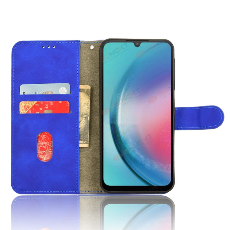 For Samsung Galaxy A25 5G Skin Feel Magnetic Flip Leather Phone Case(Blue) - Galaxy Phone Cases by PMC Jewellery | Online Shopping South Africa | PMC Jewellery