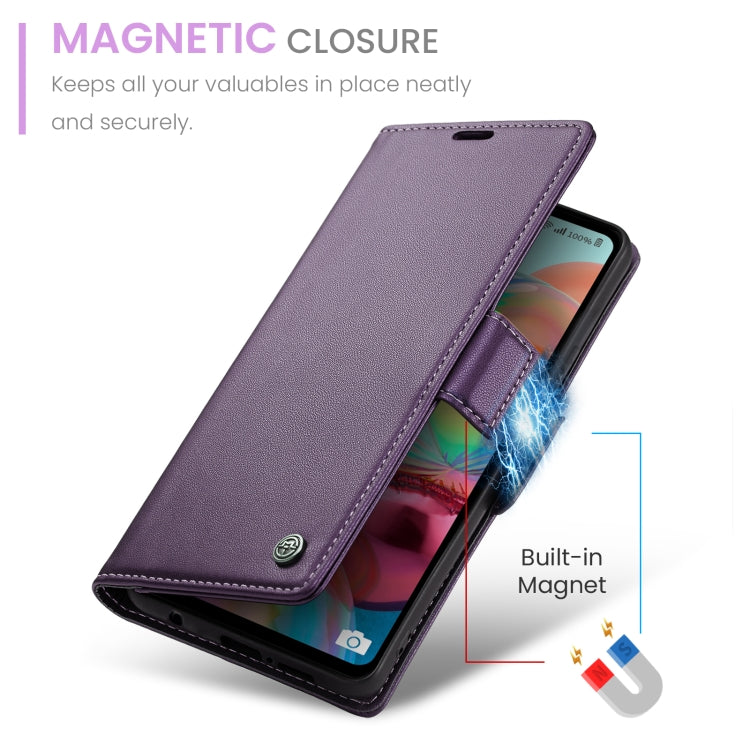 For Samsung Galaxy A71 4G CaseMe 023 Butterfly Buckle Litchi Texture RFID Anti-theft Leather Phone Case(Pearly Purple) - Galaxy Phone Cases by CaseMe | Online Shopping South Africa | PMC Jewellery | Buy Now Pay Later Mobicred