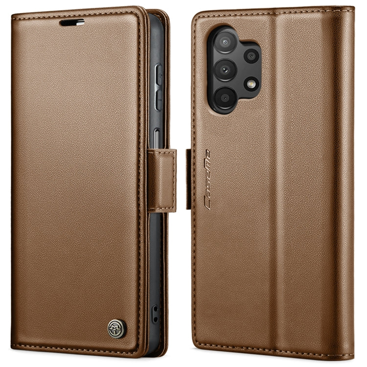 For Samsung Galaxy A13 4G/5G/A04s/A04/M13 5G CaseMe 023 Butterfly Buckle Litchi Texture RFID Anti-theft Leather Phone Case(Brown) - Galaxy Phone Cases by CaseMe | Online Shopping South Africa | PMC Jewellery | Buy Now Pay Later Mobicred