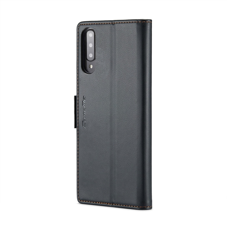 For Samsung Galaxy A70/A70s CaseMe 023 Butterfly Buckle Litchi Texture RFID Anti-theft Leather Phone Case(Black) - Galaxy Phone Cases by CaseMe | Online Shopping South Africa | PMC Jewellery | Buy Now Pay Later Mobicred