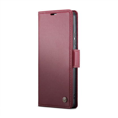 For Samsung Galaxy A72 CaseMe 023 Butterfly Buckle Litchi Texture RFID Anti-theft Leather Phone Case(Wine Red) - Galaxy Phone Cases by CaseMe | Online Shopping South Africa | PMC Jewellery | Buy Now Pay Later Mobicred