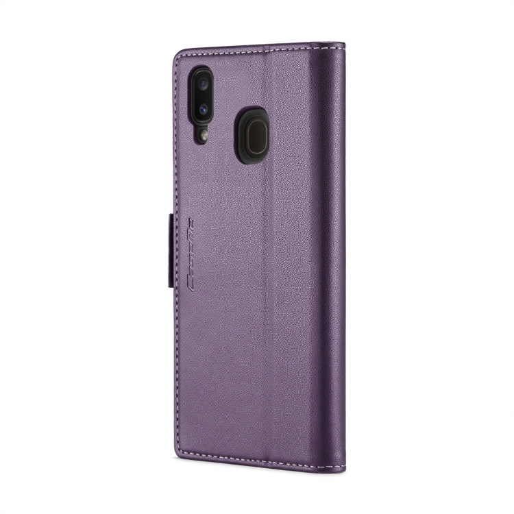 For Samsung Galaxy A20/A30/M10s CaseMe 023 Butterfly Buckle Litchi Texture RFID Anti-theft Leather Phone Case(Pearly Purple) - Galaxy Phone Cases by CaseMe | Online Shopping South Africa | PMC Jewellery | Buy Now Pay Later Mobicred