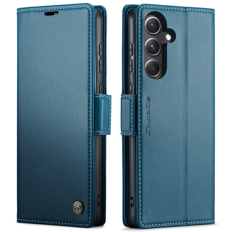 For Samsung Galaxy S23 FE 5G CaseMe 023 Butterfly Buckle Litchi Texture RFID Anti-theft Leather Phone Case(Blue) - Galaxy Phone Cases by CaseMe | Online Shopping South Africa | PMC Jewellery | Buy Now Pay Later Mobicred