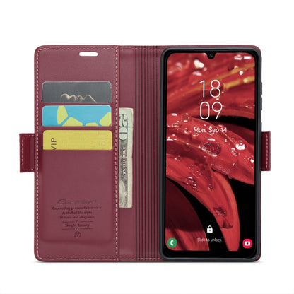 For Samsung Galaxy A25 5G CaseMe 023 Butterfly Buckle Litchi Texture RFID Anti-theft Leather Phone Case(Wine Red) - Galaxy Phone Cases by CaseMe | Online Shopping South Africa | PMC Jewellery | Buy Now Pay Later Mobicred