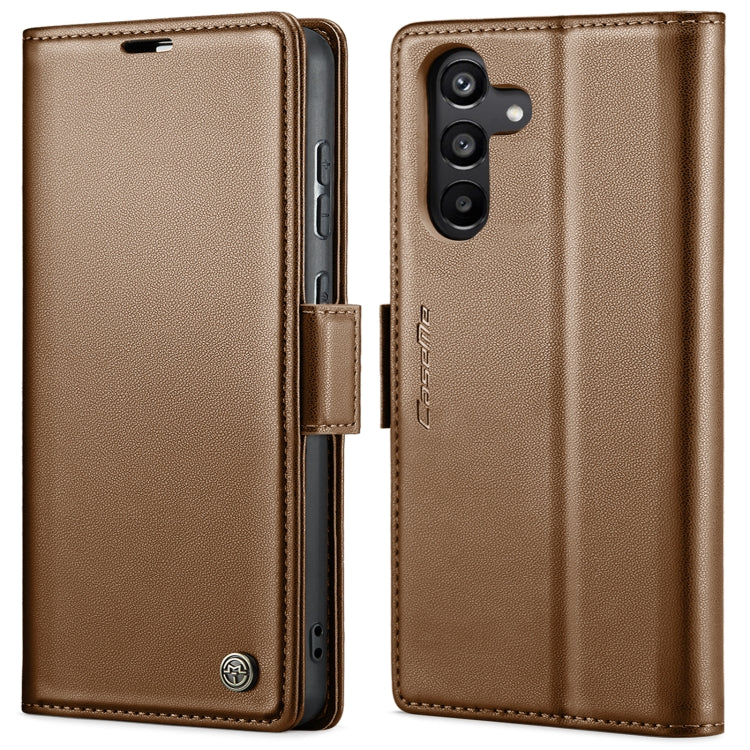 For Samsung Galaxy A35 5G CaseMe 023 Butterfly Buckle Litchi Texture RFID Anti-theft Leather Phone Case(Brown) - Galaxy Phone Cases by CaseMe | Online Shopping South Africa | PMC Jewellery | Buy Now Pay Later Mobicred