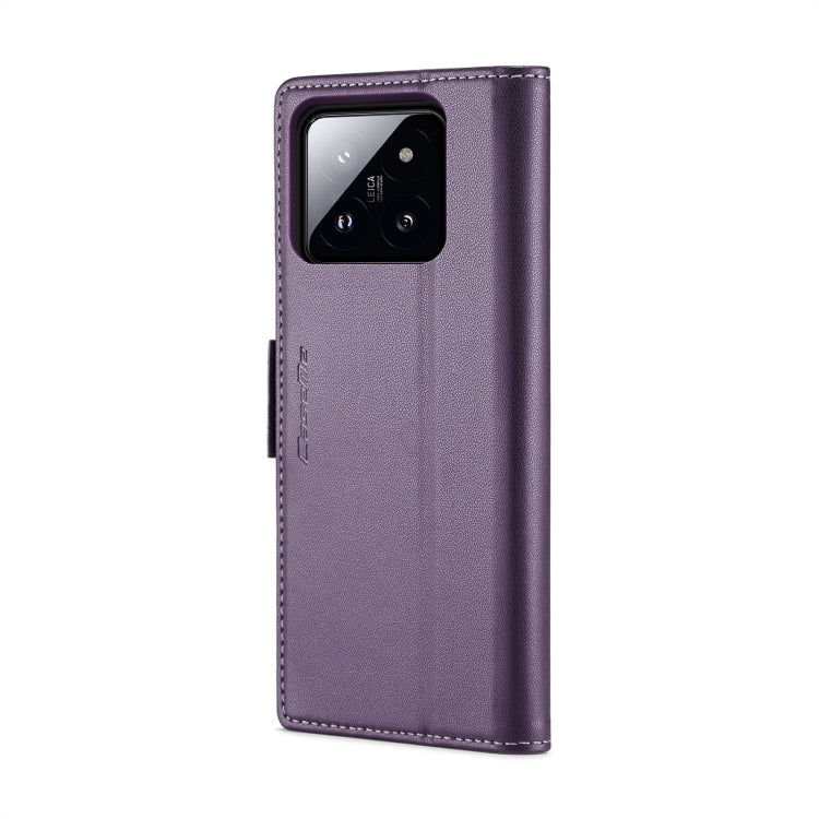 For Xiaomi 14 Pro CaseMe 023 Butterfly Buckle Litchi Texture RFID Anti-theft Leather Phone Case(Pearly Purple) - 14 Pro Cases by CaseMe | Online Shopping South Africa | PMC Jewellery | Buy Now Pay Later Mobicred