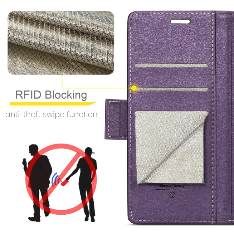 For Xiaomi Poco X6 Pro 5G/Redmi K70E 5G CaseMe 023 Butterfly Buckle Litchi Texture RFID Anti-theft Leather Phone Case(Pearly Purple) - K70E Cases by CaseMe | Online Shopping South Africa | PMC Jewellery | Buy Now Pay Later Mobicred