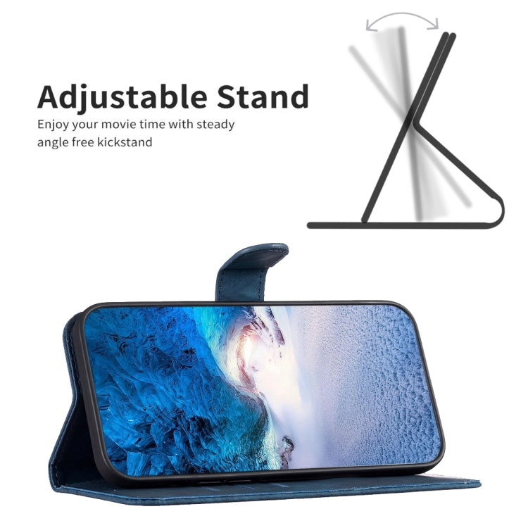 For Samsung Galaxy S23 Ultra 5G Plaid Embossed Leather Phone Case(Blue) - Galaxy S23 Ultra 5G Cases by PMC TechLife | Online Shopping South Africa | PMC TechLife