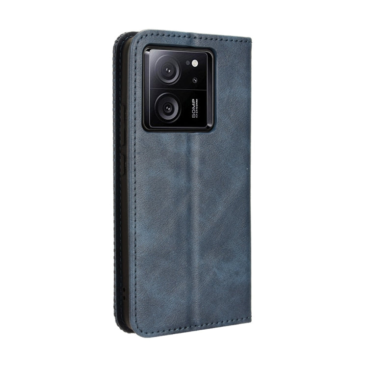 For Xiaomi Redmi K60 Ultra Magnetic Buckle Retro Texture Leather Phone Case(Blue) - Redmi K60 Ultra Cases by PMC TechLife | Online Shopping South Africa | PMC TechLife | Buy Now Pay Later Mobicred