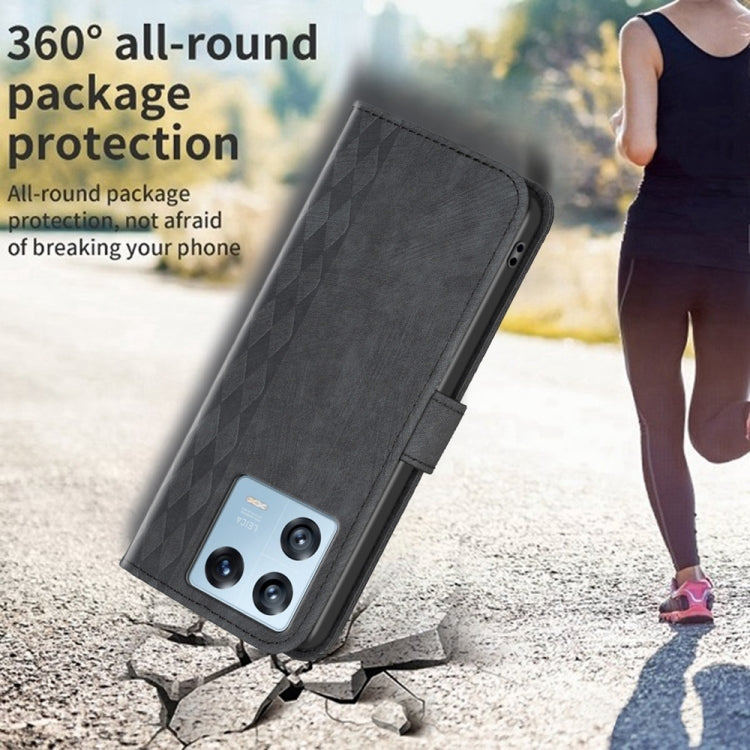 For Xiaomi 13 Pro Plaid Embossed Leather Phone Case(Black) - Xiaomi Cases by PMC TechLife | Online Shopping South Africa | PMC TechLife | Buy Now Pay Later Mobicred