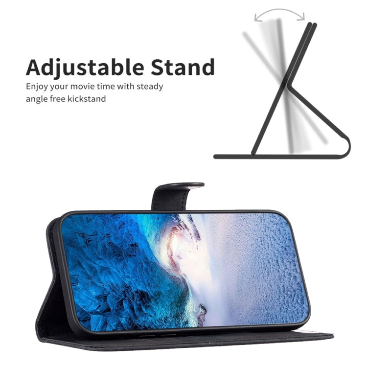 For Xiaomi Redmi Note 9 Plaid Embossed Leather Phone Case(Black) - Xiaomi Cases by PMC TechLife | Online Shopping South Africa | PMC TechLife | Buy Now Pay Later Mobicred