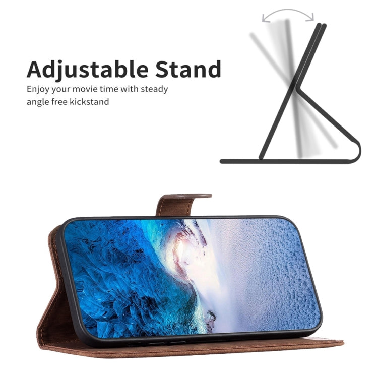 For Xiaomi Redmi Note 12 Pro+ Global Plaid Embossed Leather Phone Case(Brown) - Xiaomi Cases by PMC TechLife | Online Shopping South Africa | PMC TechLife | Buy Now Pay Later Mobicred
