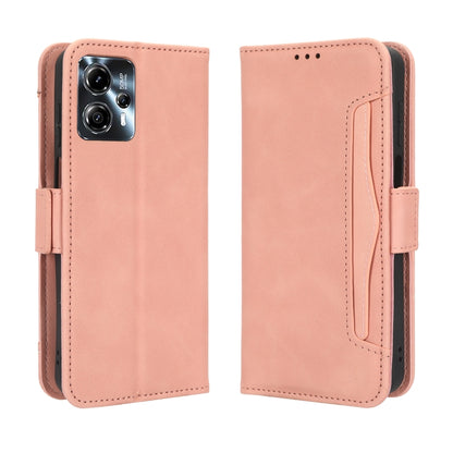 For Motorola Moto G53 / G13 Skin Feel Calf Texture Card Slots Leather Phone Case(Pink) - Motorola Cases by PMC Jewellery | Online Shopping South Africa | PMC Jewellery | Buy Now Pay Later Mobicred