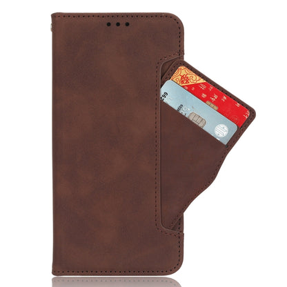 For Motorola Moto G54 5G Skin Feel Calf Texture Card Slots Leather Phone Case(Brown) - Motorola Cases by PMC Jewellery | Online Shopping South Africa | PMC Jewellery | Buy Now Pay Later Mobicred