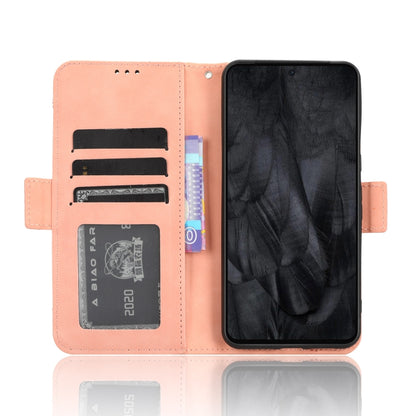 For Google Pixel 8 Pro Skin Feel Calf Texture Card Slots Leather Phone Case(Pink) - Google Cases by PMC Jewellery | Online Shopping South Africa | PMC Jewellery | Buy Now Pay Later Mobicred