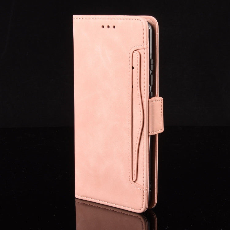 For Google Pixel 9 Pro Skin Feel Calf Texture Card Slots Leather Phone Case(Pink) - Google Cases by PMC TechLife | Online Shopping South Africa | PMC TechLife | Buy Now Pay Later Mobicred