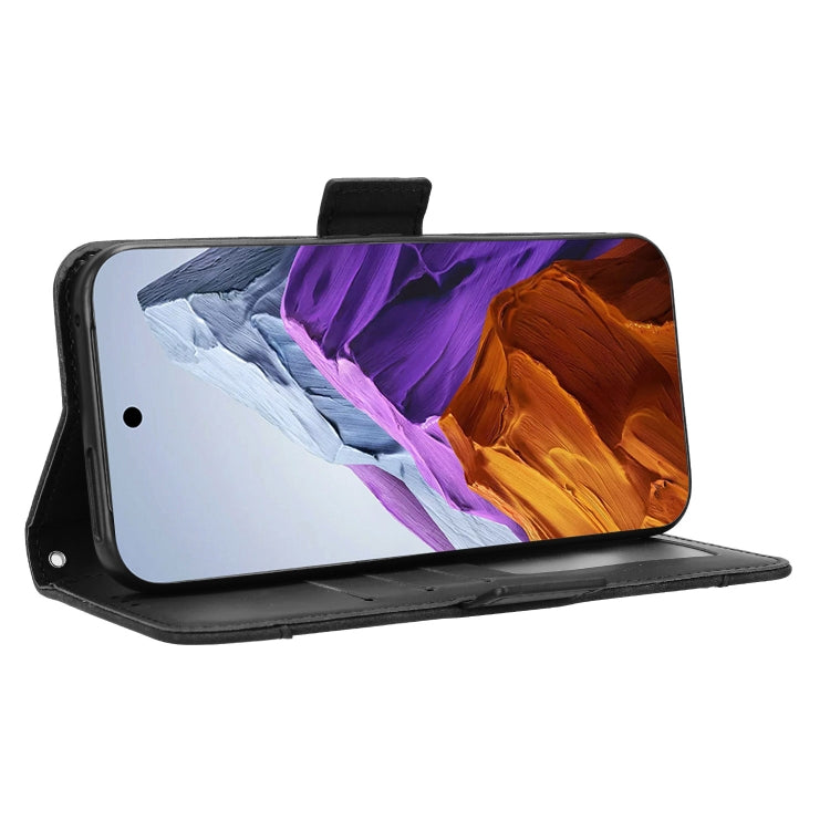 For Google Pixel 9 Pro Skin Feel Calf Texture Card Slots Leather Phone Case(Black) - Google Cases by PMC TechLife | Online Shopping South Africa | PMC TechLife | Buy Now Pay Later Mobicred