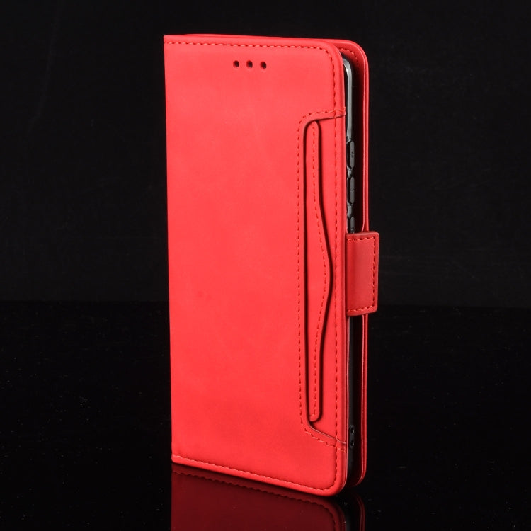 For Google Pixel 9 Skin Feel Calf Texture Card Slots Leather Phone Case(Red) - Google Cases by PMC TechLife | Online Shopping South Africa | PMC TechLife | Buy Now Pay Later Mobicred