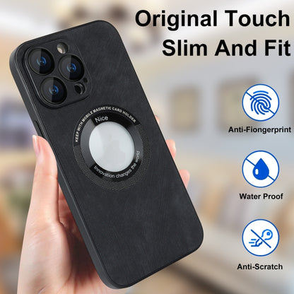 For iPhone 11 Pro Skin Feel Leather MagSafe Magnetic Phone Case(Black) - iPhone 11 Pro Cases by PMC Jewellery | Online Shopping South Africa | PMC Jewellery