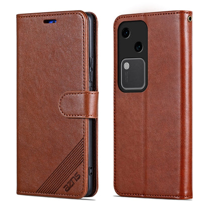 For vivo S18 AZNS Sheepskin Texture Flip Leather Phone Case(Brown) - vivo Cases by AZNS | Online Shopping South Africa | PMC Jewellery | Buy Now Pay Later Mobicred