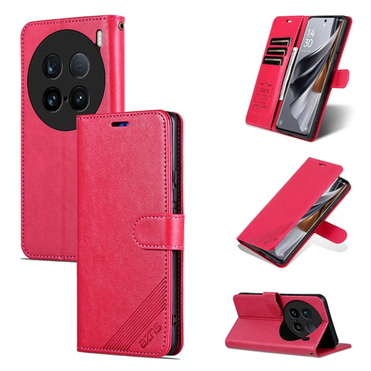 For vivo X100 Ultra AZNS Sheepskin Texture Flip Leather Phone Case(Red) - vivo Cases by AZNS | Online Shopping South Africa | PMC Jewellery | Buy Now Pay Later Mobicred