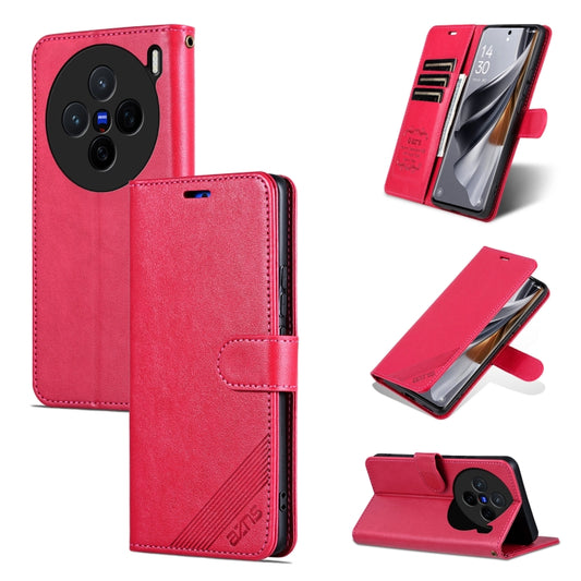 For vivo X200 AZNS Sheepskin Texture Flip Leather Phone Case(Red) - X200 Cases by AZNS | Online Shopping South Africa | PMC Jewellery | Buy Now Pay Later Mobicred