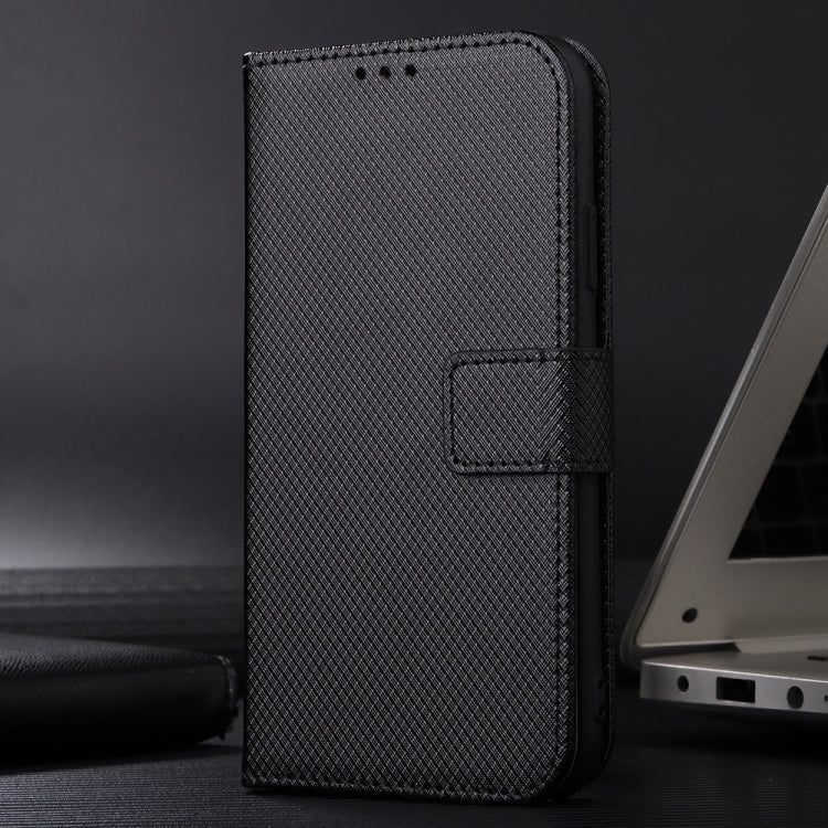 For Motorola Moto G Power 5G 2024 Diamond Texture Leather Phone Case(Black) - Motorola Cases by PMC Jewellery | Online Shopping South Africa | PMC Jewellery | Buy Now Pay Later Mobicred
